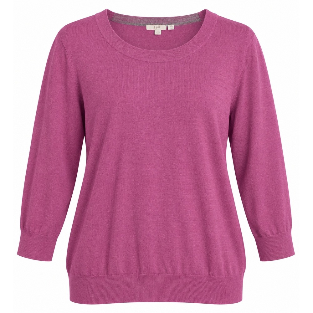 Boden Women Orchid Pink Scoop Neck 3/4 Sleeve Knit Sweater Size 12/14